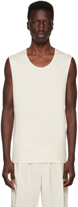 Photo: LEMAIRE Off-White Ribbed Tank Top