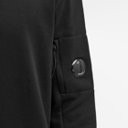 C.P. Company Men's Diagonal Fleece Lens Crew Sweat in Black