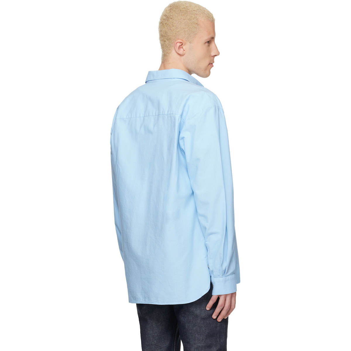 A.P.C. Blue Mateo Logo Shirt