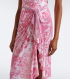 Camilla Printed jersey beach cover-up