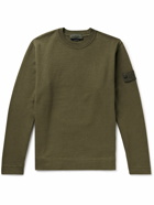 Stone Island - Ghost Logo-Appliquéd Cotton-Jersey Sweatshirt - Green