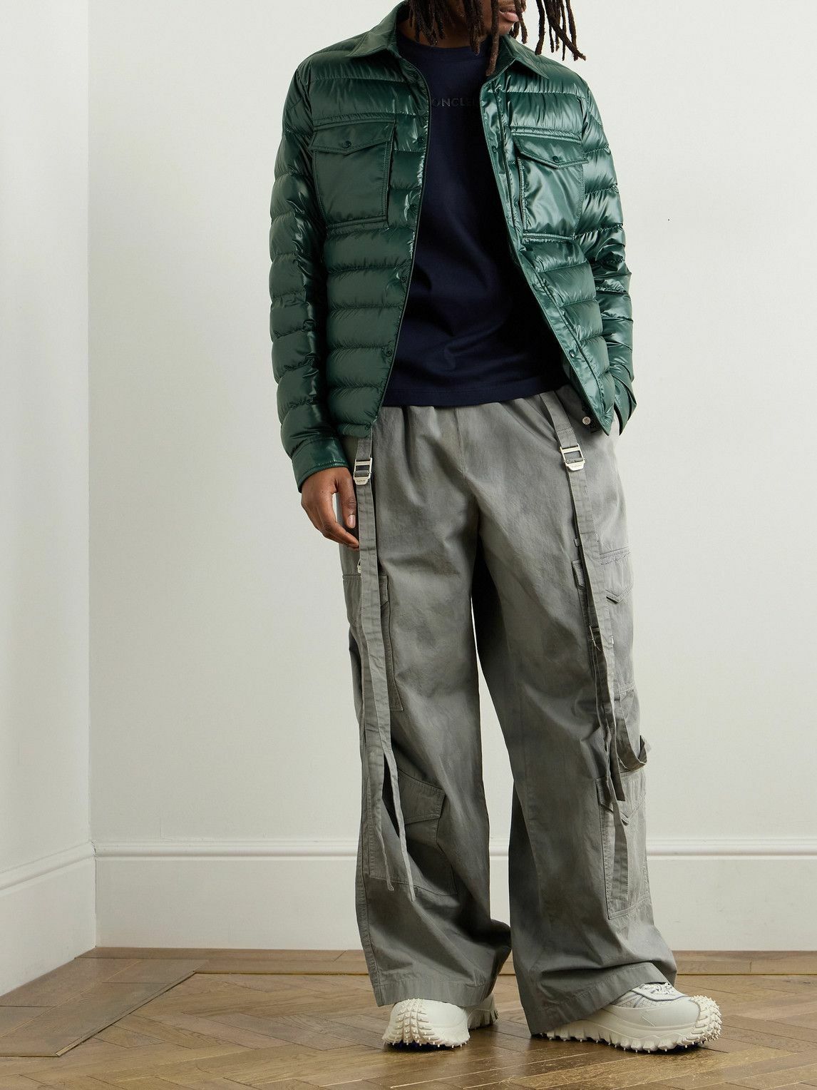 Moncler - Chambly Logo-Appliquéd Quilted Shell Down Jacket - Green