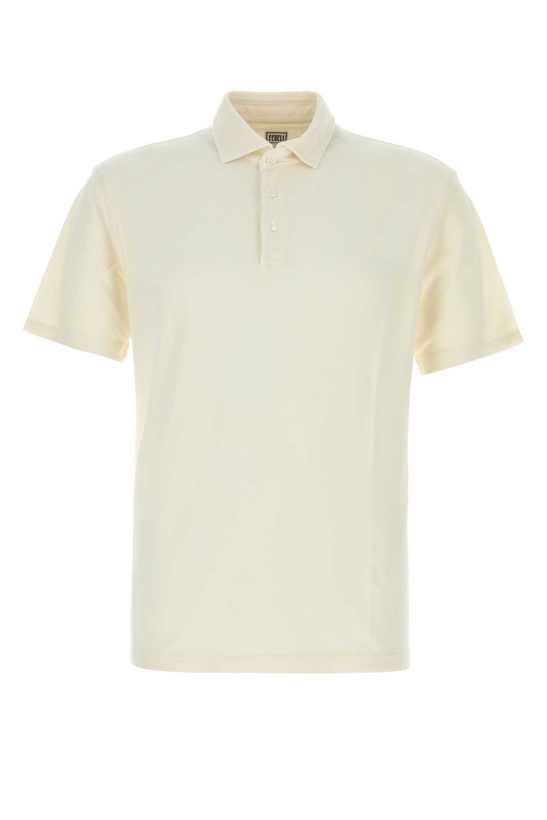 Photo: Fedeli White Piquet Polo Shirt