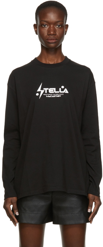 Photo: Stella McCartney Black Tom Tosseyn Edition Graphic Logo T-Shirt