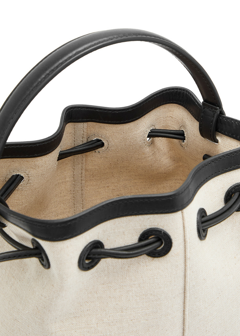Mansur Gavriel Flores Canvas Bucket bag - Natural - One Size
