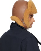 Acne Studios Brown Shearling Aviator Hat