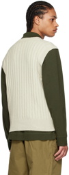 MHL by Margaret Howell Beige Lambswool Sweater Vest