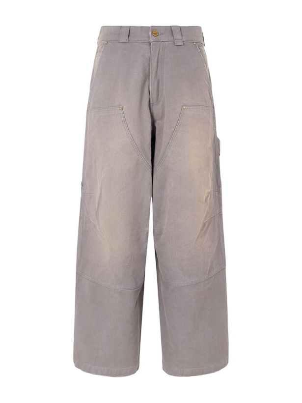 Photo: Willy Chavarria - Stockton Wide-Leg Jeans - Gray