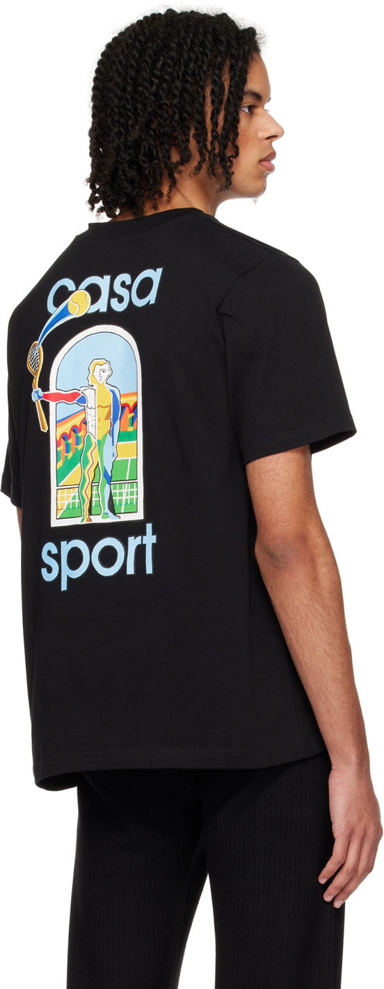 Casablanca Black 'Le Jeu Coloré' T-Shirt Casablanca