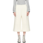 MM6 Maison Martin Margiela Ivory Cropped Casentino Trousers