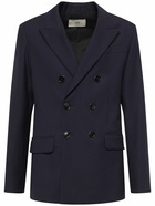 AMI PARIS Double Breasted Wool Gabardine Blazer