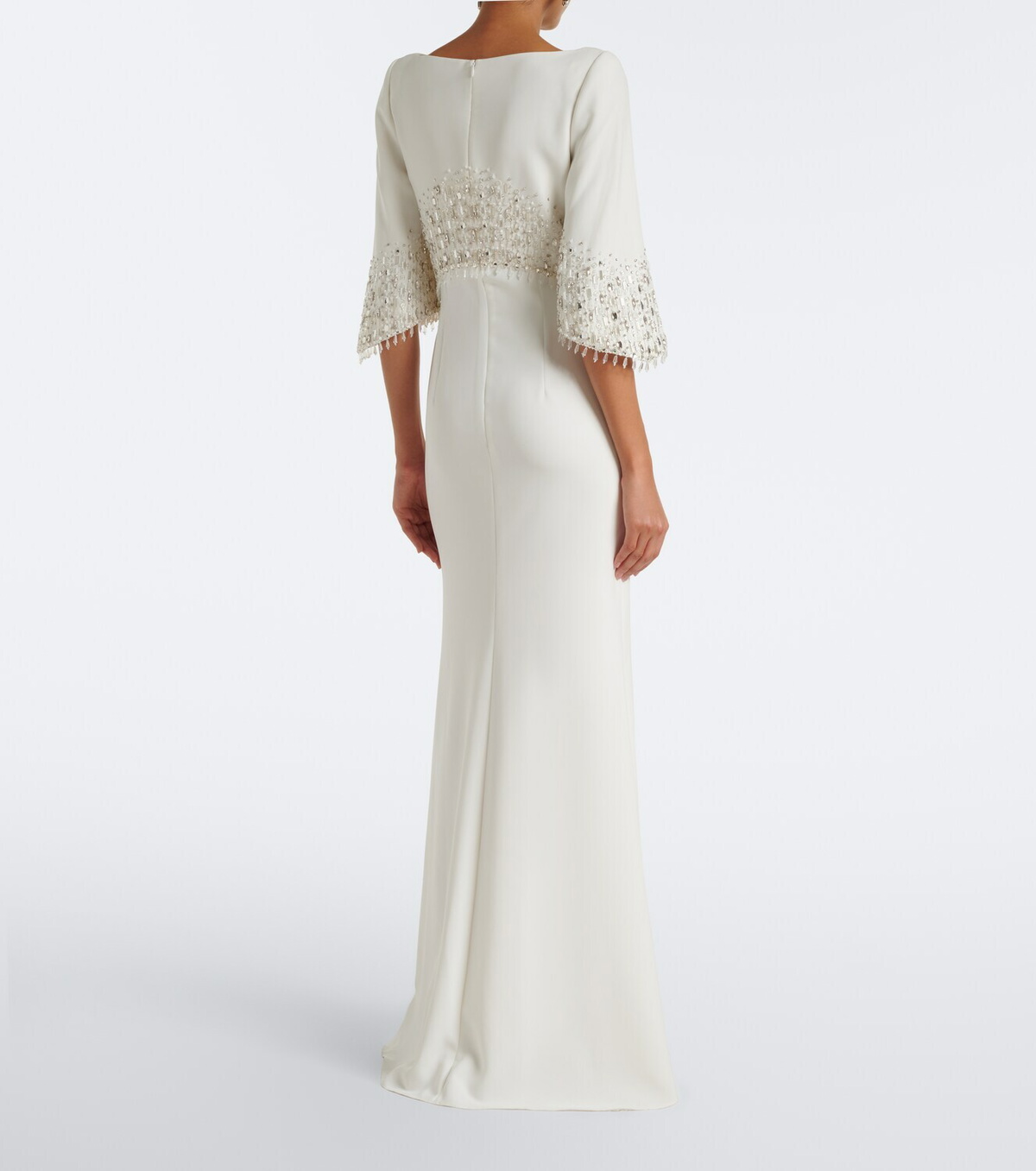 Jenny Packham Bridal Electra embellished crêpe gown