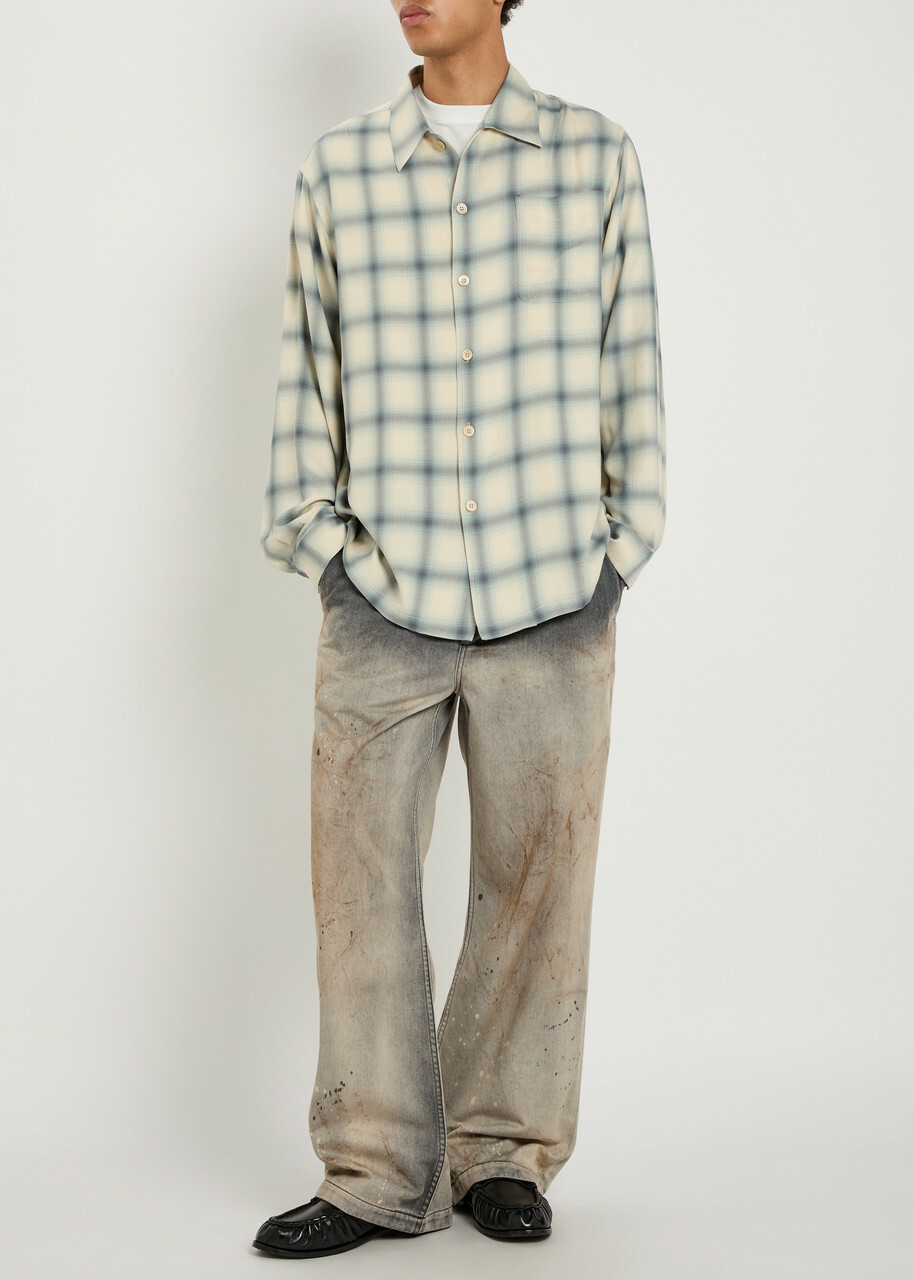 Our Legacy Rig Chino Dirt-effect Straight-leg Jeans Grey