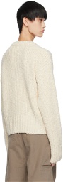AMI Alexandre Mattiussi Off-White Textured Sweater