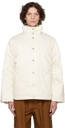 South2 West8 Off-White Banded Collar Down Jacket