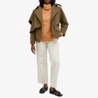 TOGA Women's Polyester cotton short trench coat in Khaki