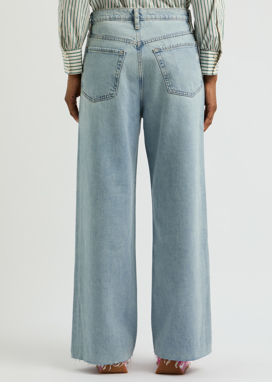 Frame Le Low Baggy Wide-leg Jeans Blue