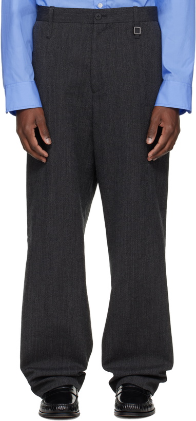 Photo: WOOYOUNGMI Gray Oxford Trousers