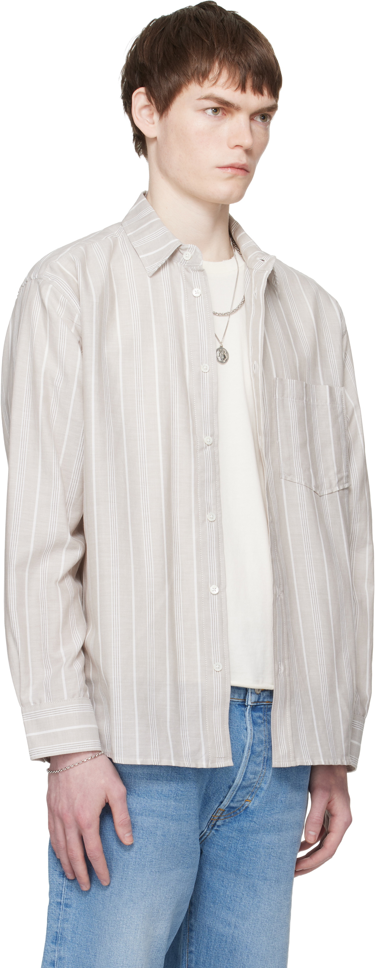 JEANERICA Taupe Byron Shirt