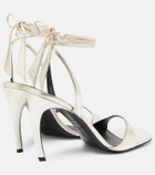 The Attico Ora 95 metallic leather slingback sandals