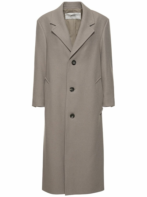 Photo: AMI PARIS - Oversize Wool Gabardine Long Coat
