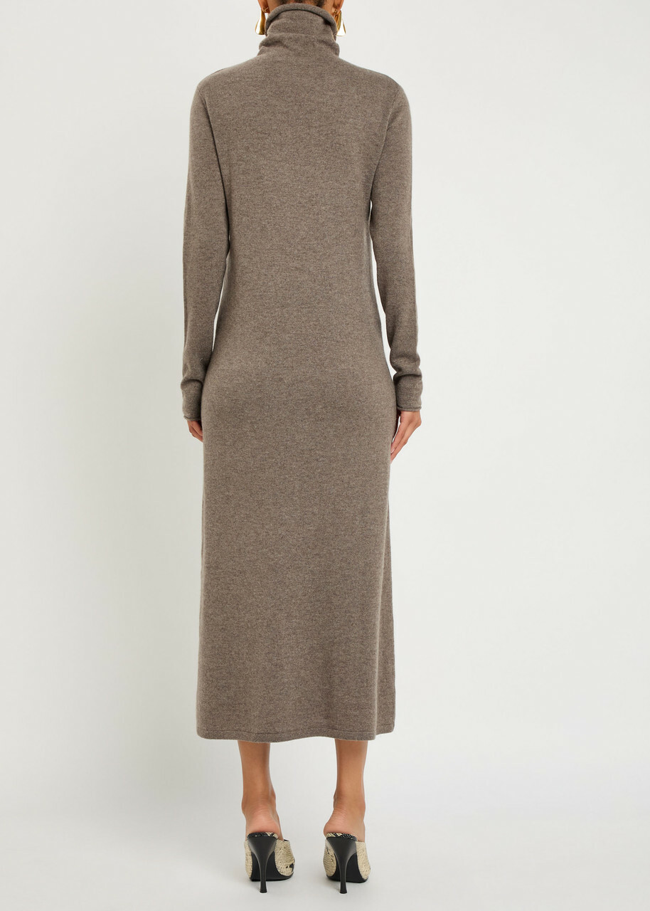 Lisa Yang Ailina Cashmere Midi Dress Brown