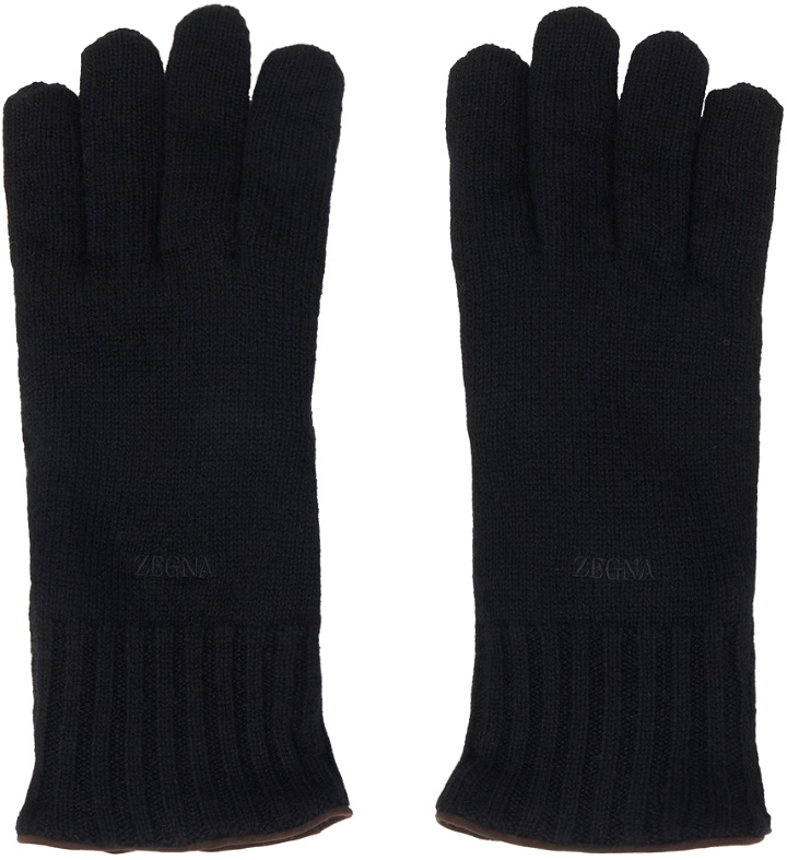 Photo: ZEGNA Black Oasi Cashmere Gloves