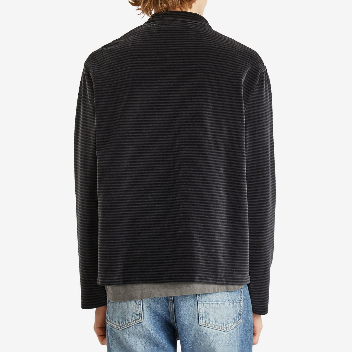 Our Legacy - Shrunken Fullzip Polo Black Rib