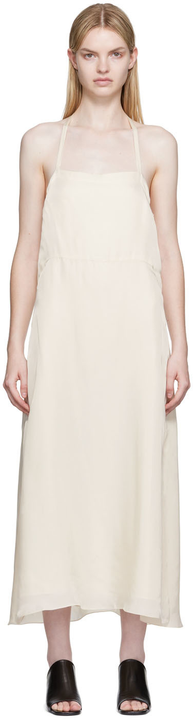 Maria McManus Off-White T-Slip Midi Dress