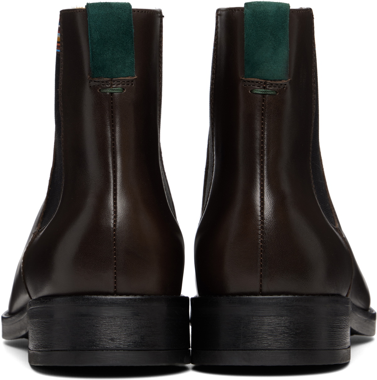 Paul Smith Brown Leather Lansing Signature Stripe Chelsea Boots