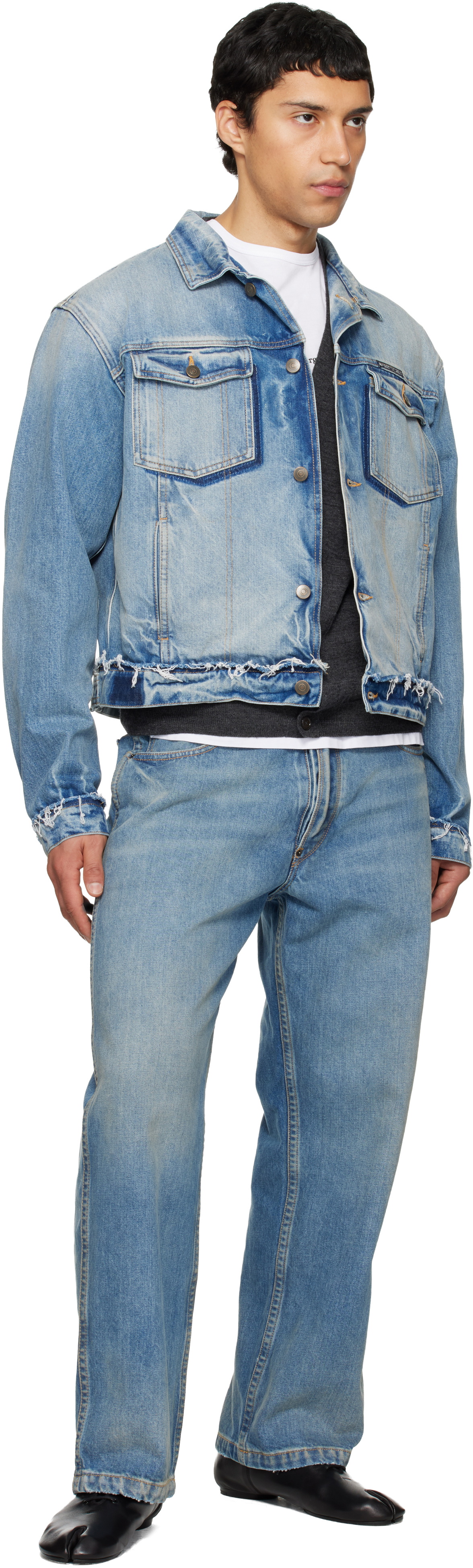 Maison Margiela Blue Caban Denim Jacket