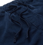 Albam - Navy Hendry Tapered Cotton-Corduroy Drawstring Trousers - Men - Navy
