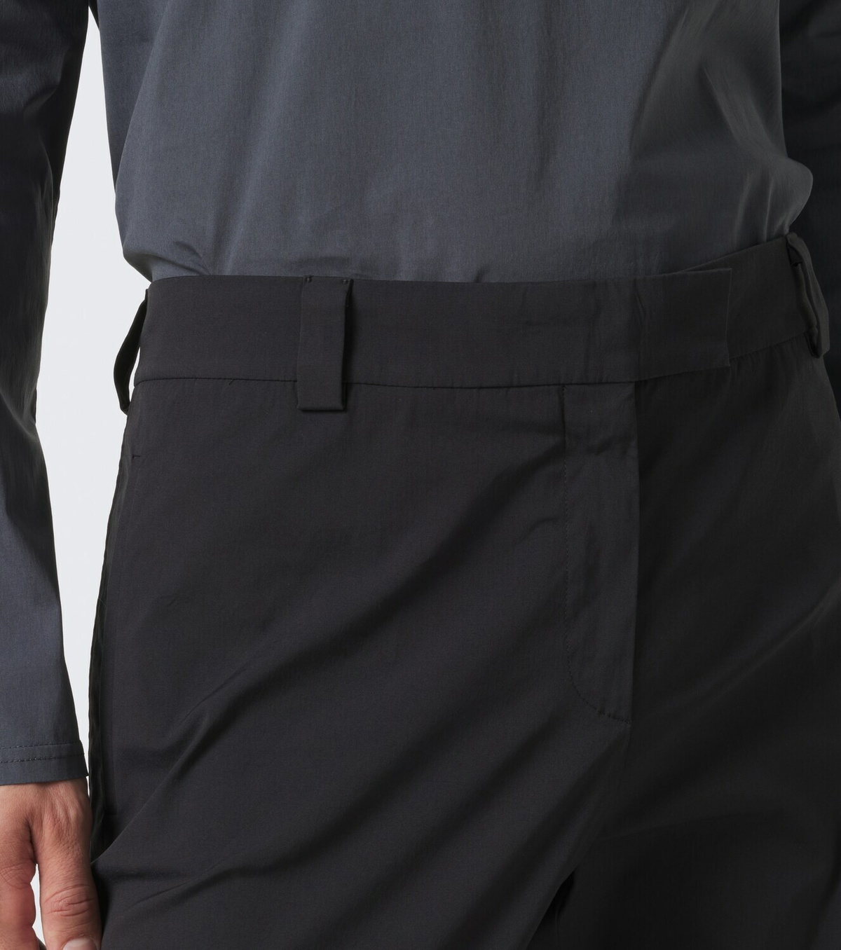Miu Miu Cotton-blend poplin straight pants
