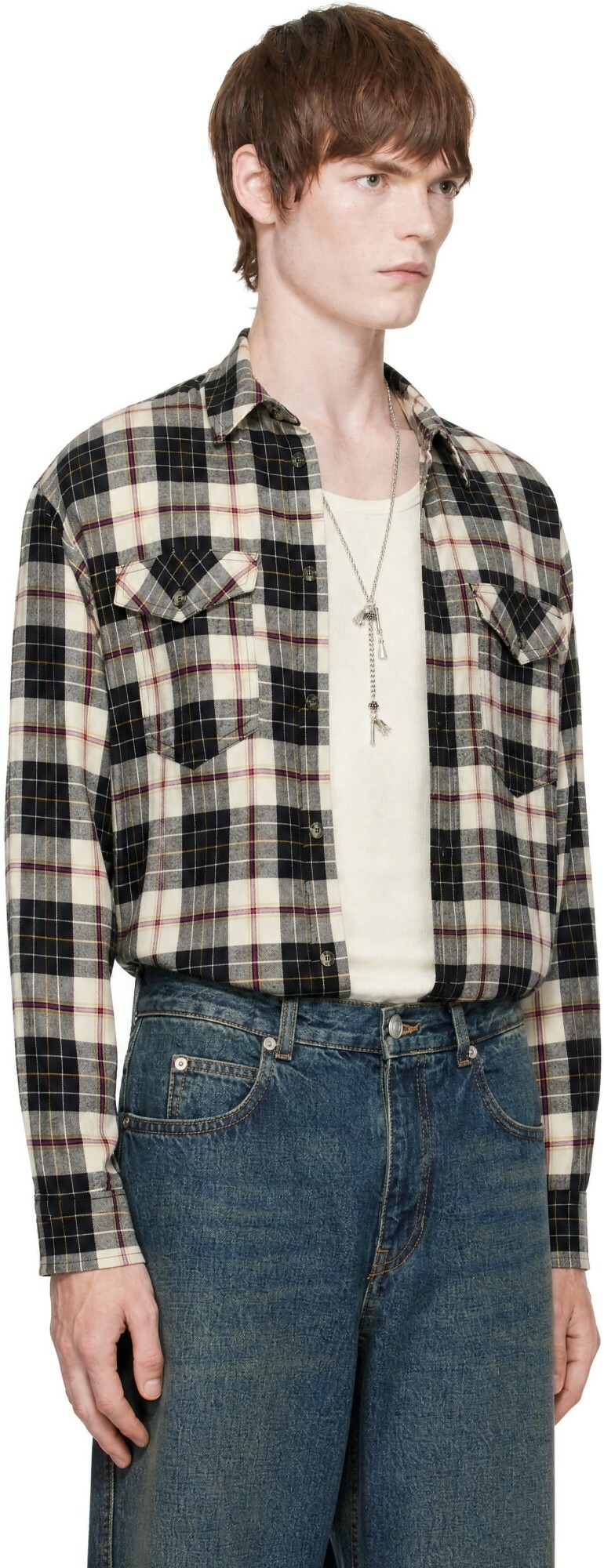 Isabel Marant Black & Beige Saul Shirt