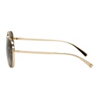 Versace Gold Greca Aviator Sunglasses