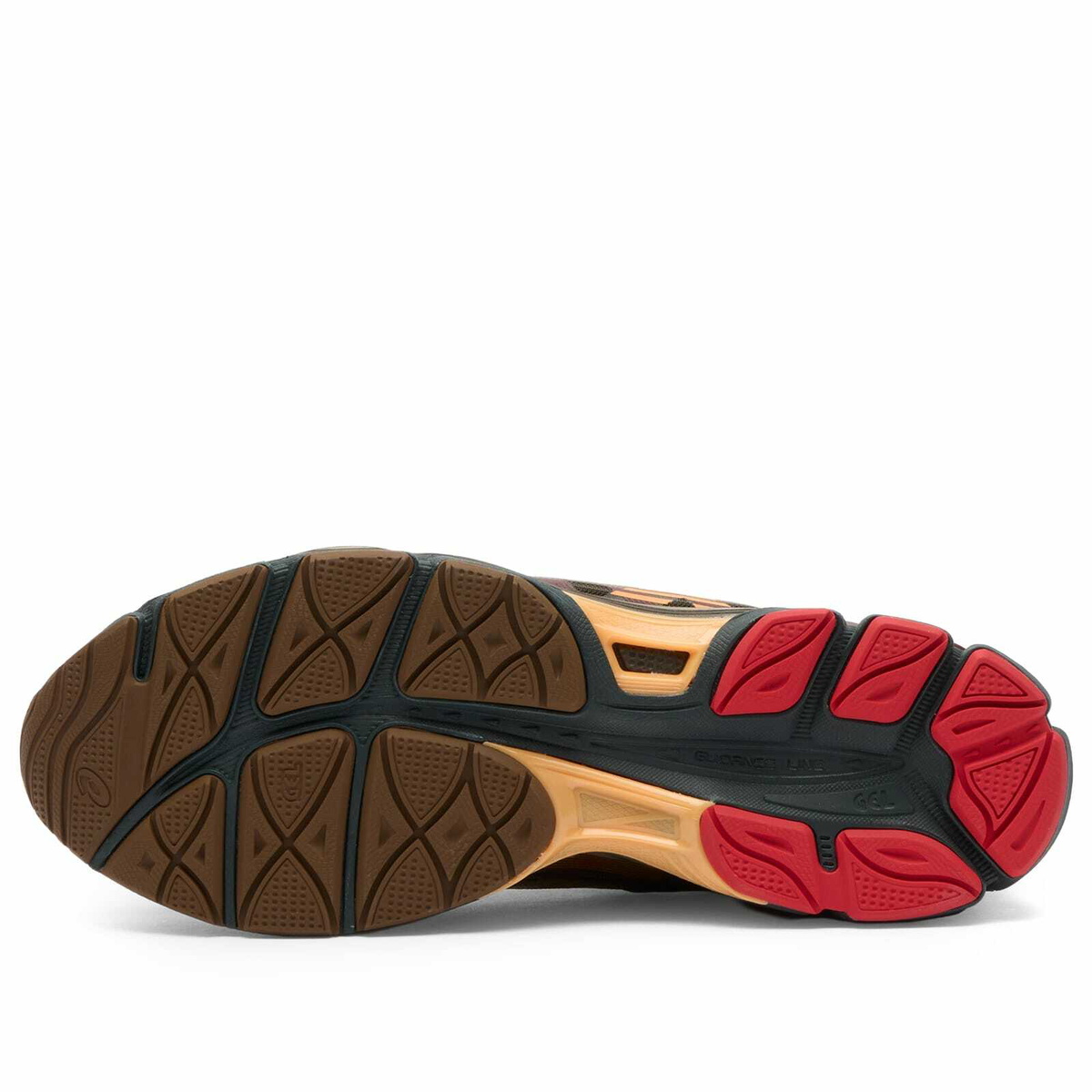 Asics Men's US8-S Gel-SJ33 Sneaker in Black Coffee/Orange Lily