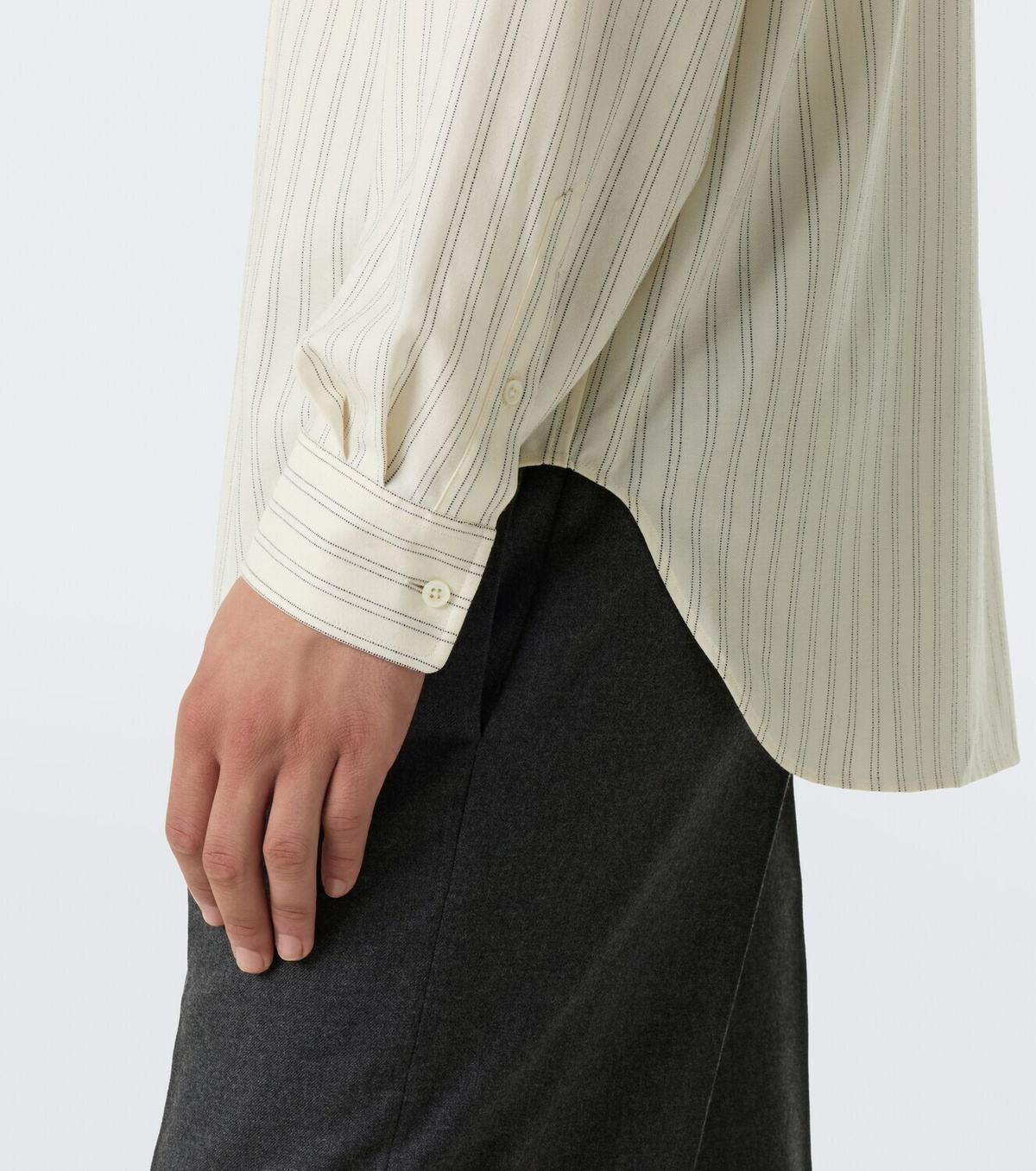 The Row Uday striped cotton poplin shirt