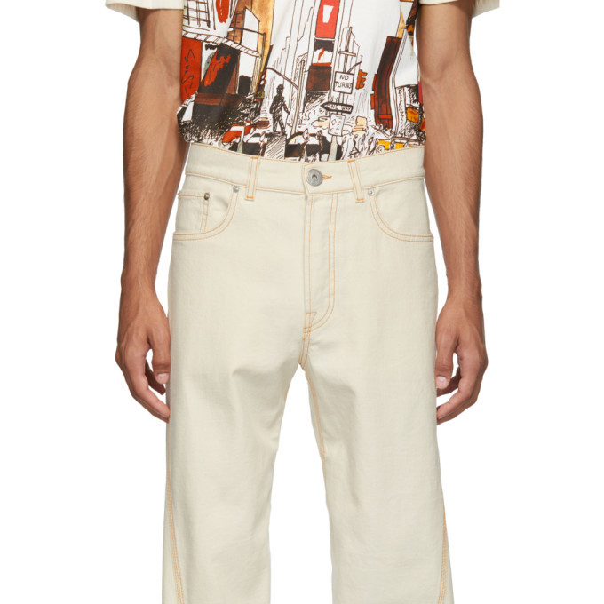 LANVIN TWISTED DENIM BAGGY TROUSERS CLOTHING for Men