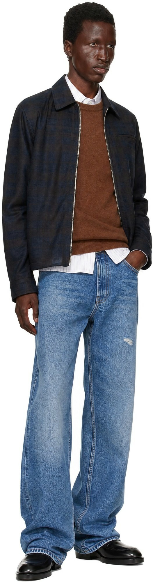 ANOTHER ASPECT Navy Another 3.0 Overshirt