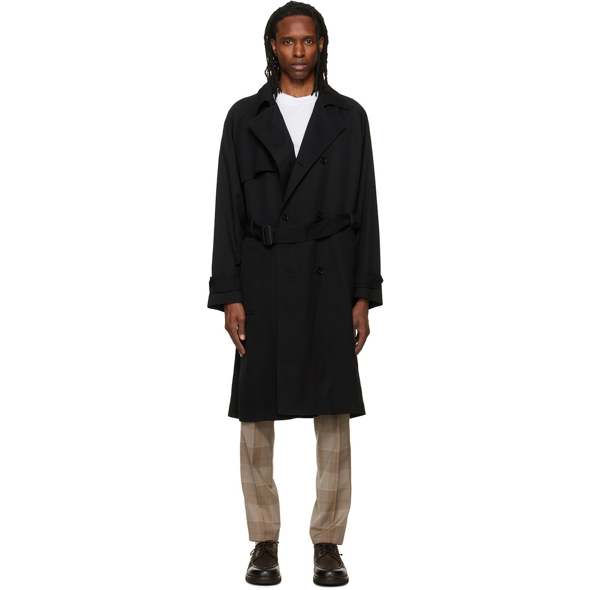 Hugo Black Belted Trench Coat