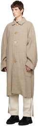 Acne Studios Beige Pilled Coat