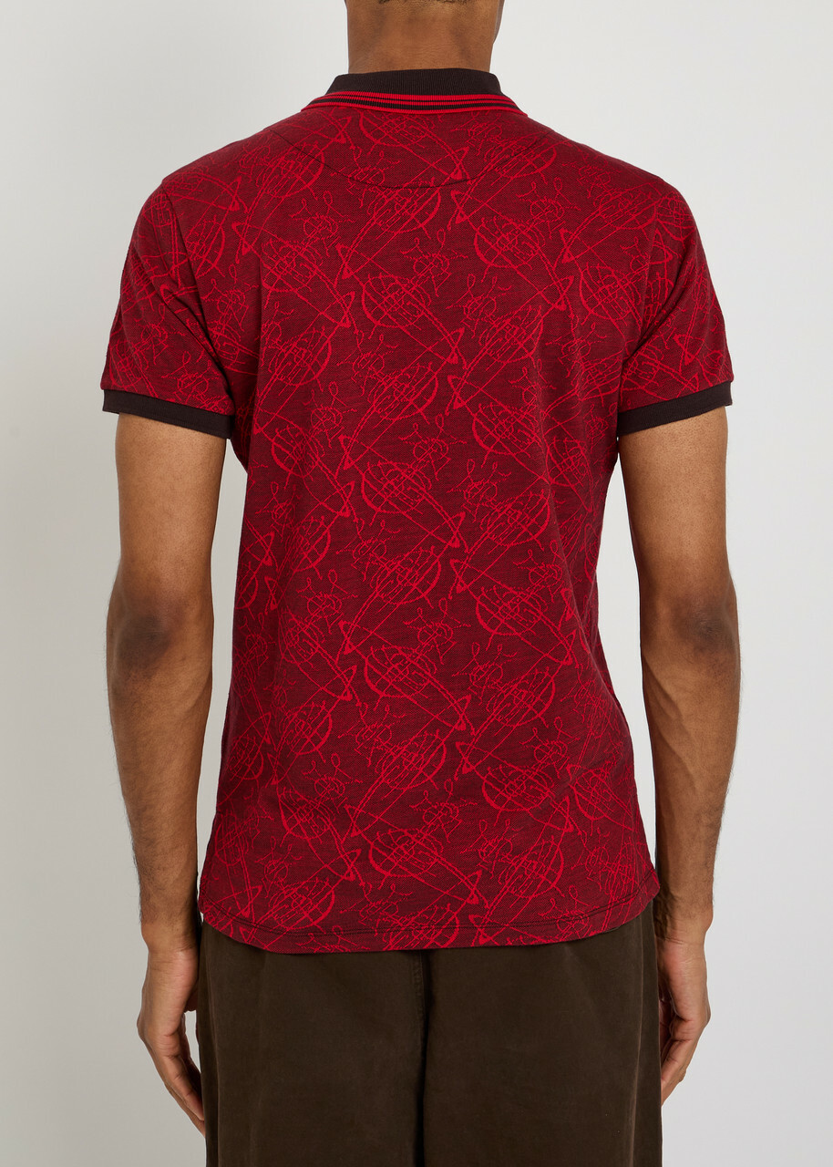 Vivienne Westwood Classic Logo-jacquard Cotton Polo Shirt Red