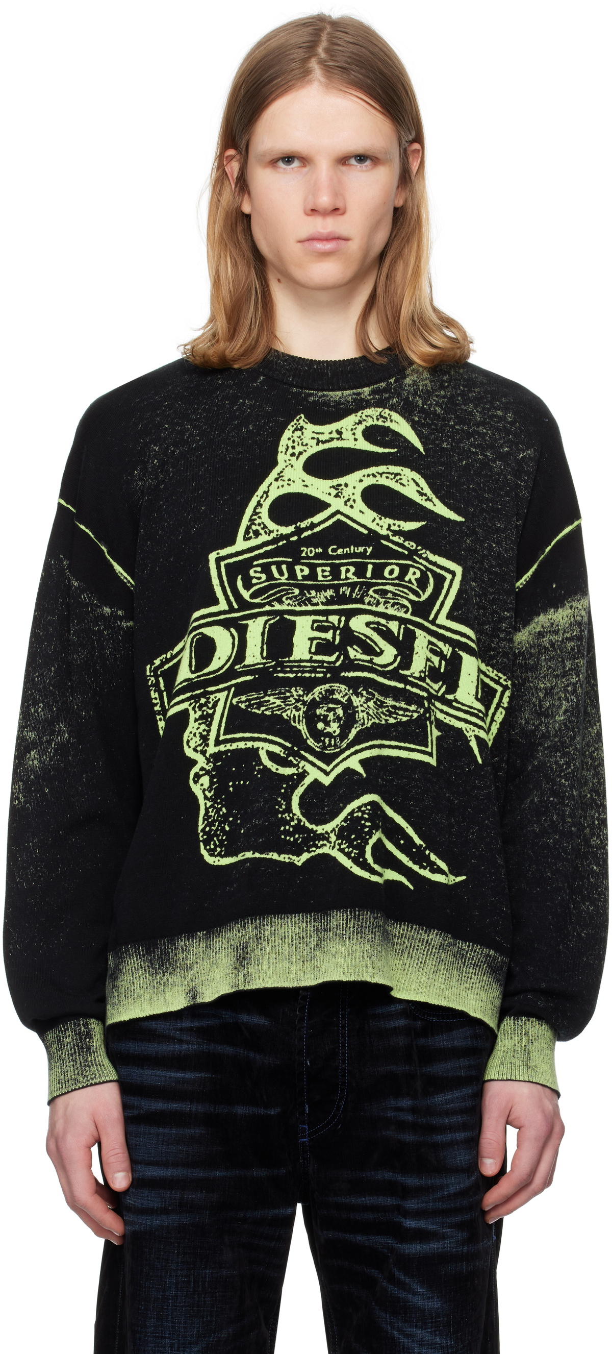 Diesel Black & Green K-Belez Sweater Diesel