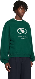 ADER error Green Embroidered Sweatshirt