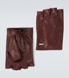Our Legacy Biker leather fingerless gloves