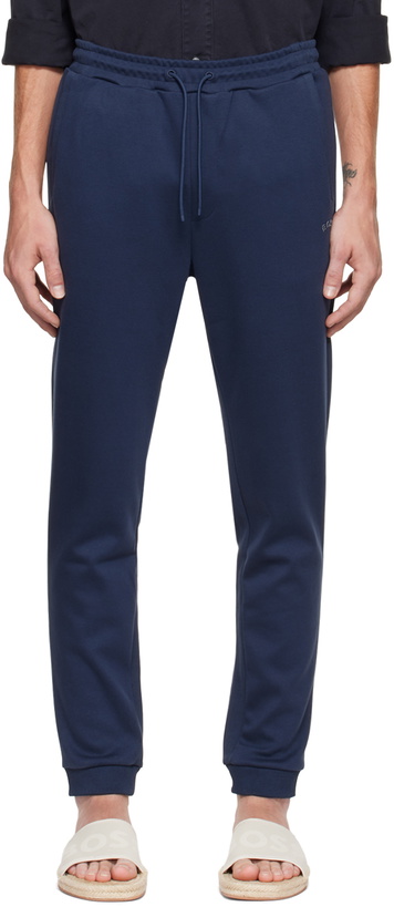 Photo: Boss Navy Hadiko Curved Lounge Pants