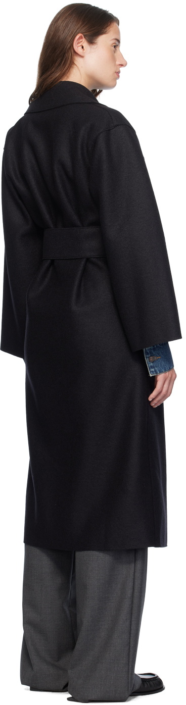 Harris Wharf London Black Belted Clutch Coat