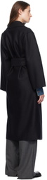 Harris Wharf London Black Belted Clutch Coat