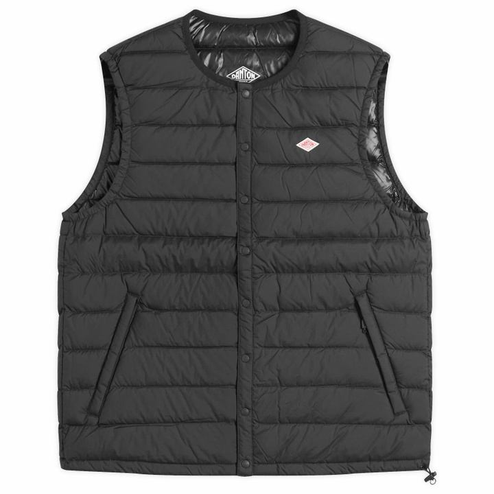 Photo: Danton Men's Inner Down Crewneck Vest in Black