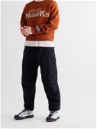 Reese Cooper® - Cropped Hunting with Hawks Virgin Wool Intarsia Sweater - Orange